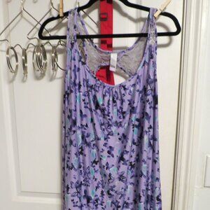 3X Secret Treasures Purple Floral Sexy Short Nightgown
